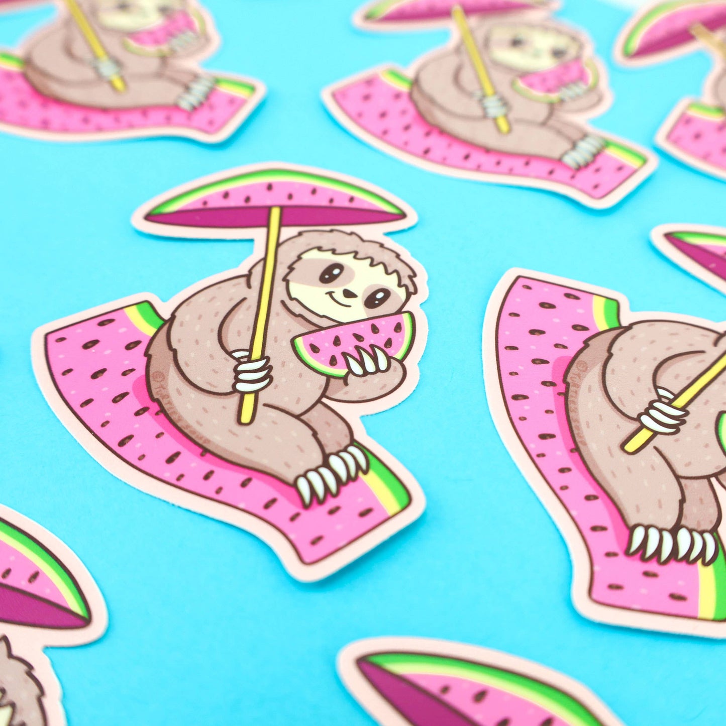 Laid Back Sloth Beach Buddy Vinyl Sticker