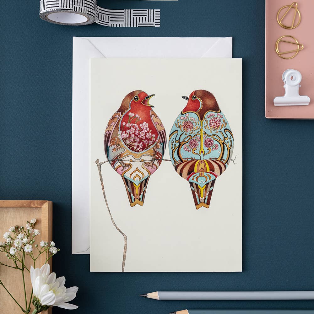 Two Robins Card