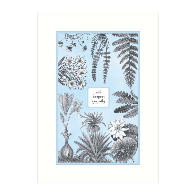 With Deepest Sympathy Botanical Illustrations Card