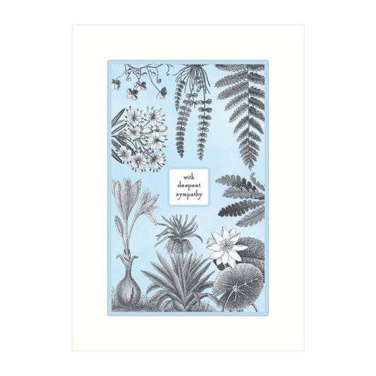 With Deepest Sympathy Botanical Illustrations Card