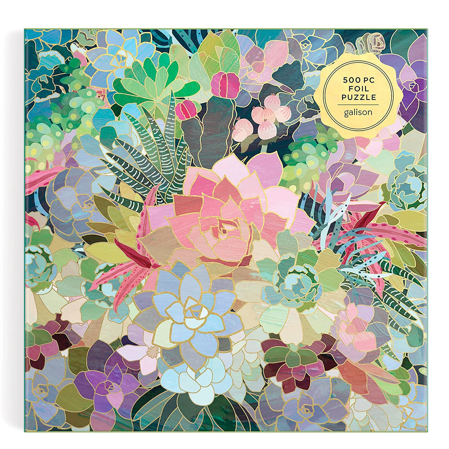 Succulent Mosaic 500 Piece Foil Puzzle from Galison