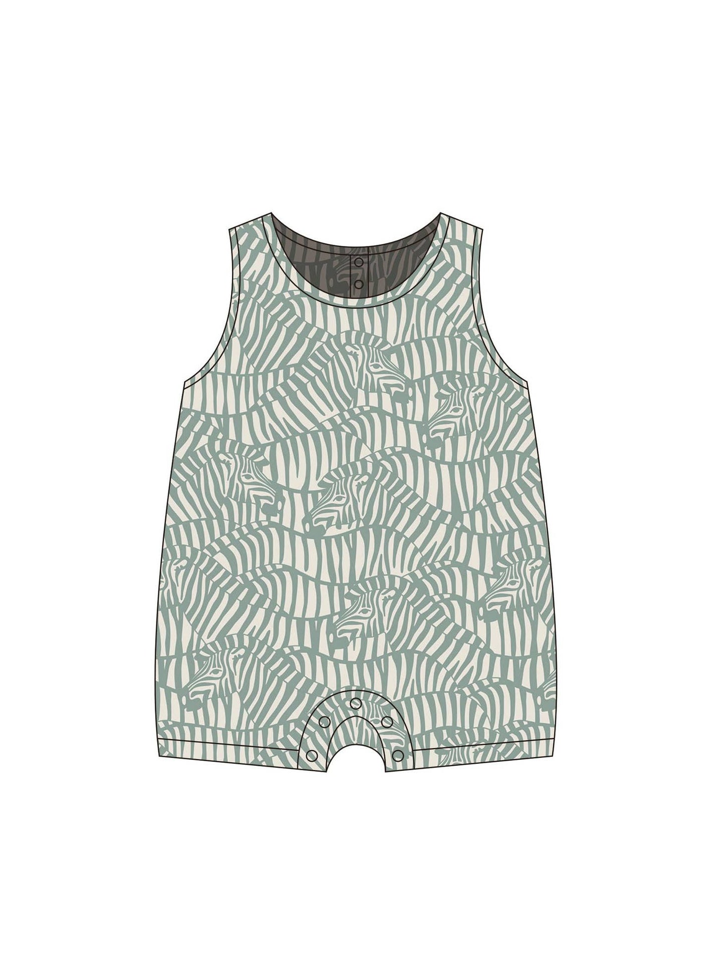 Zebra Print Muslin Coverall
