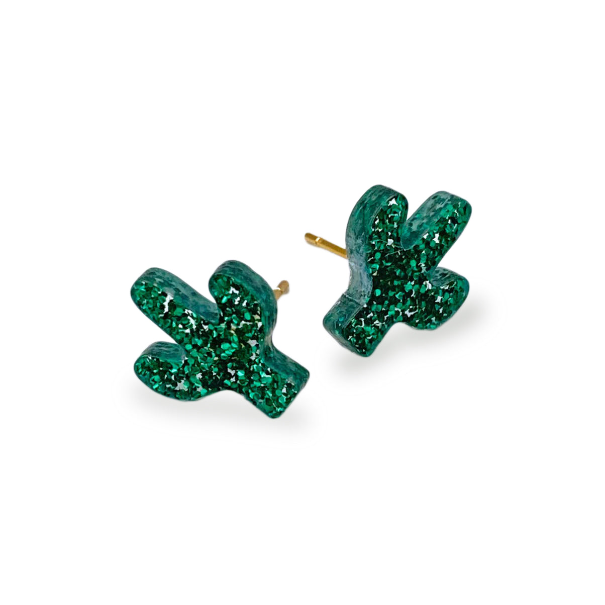 Acrylic Cactus Stud Earrings