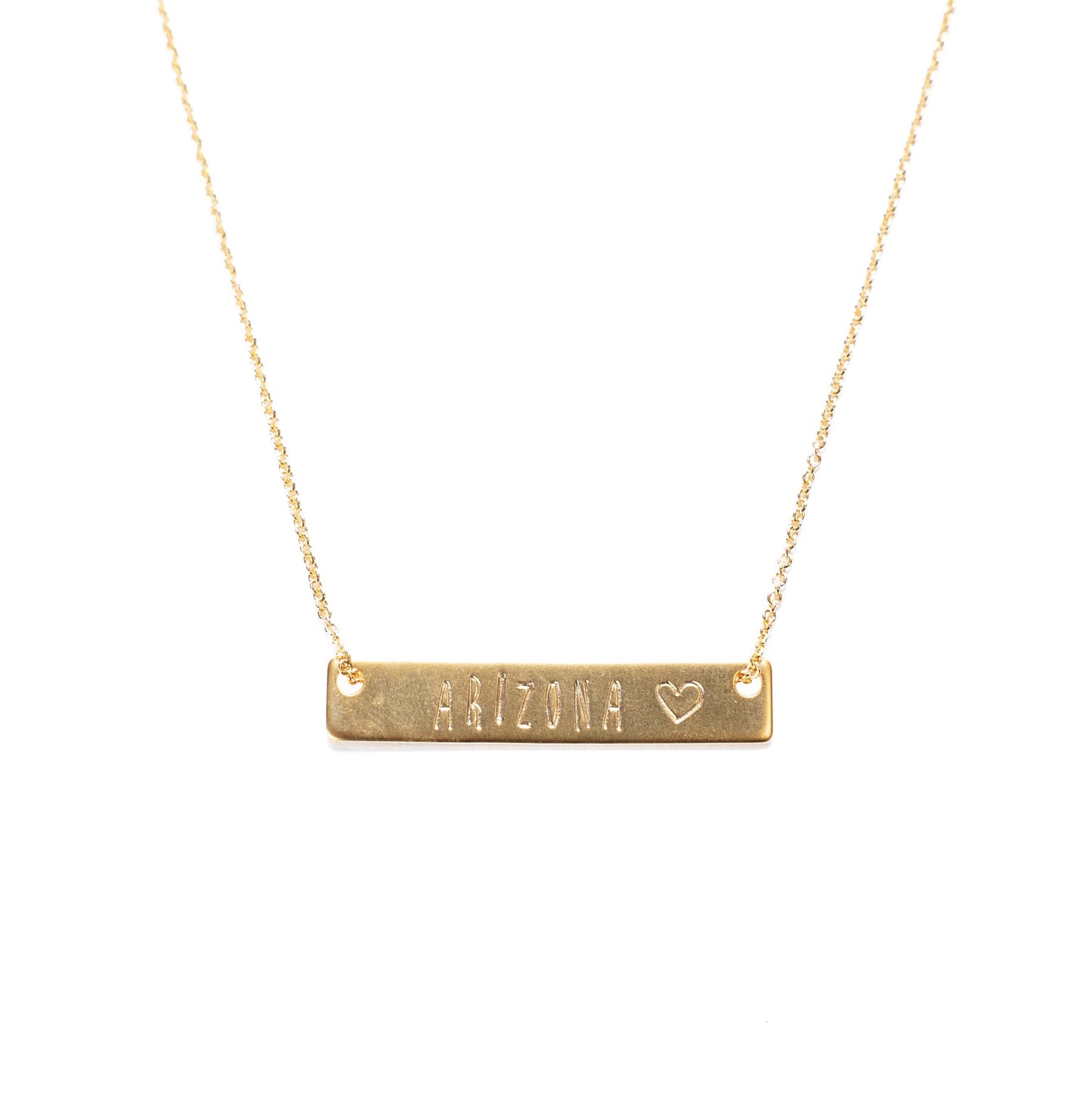 Arizona Heart Bar Necklace