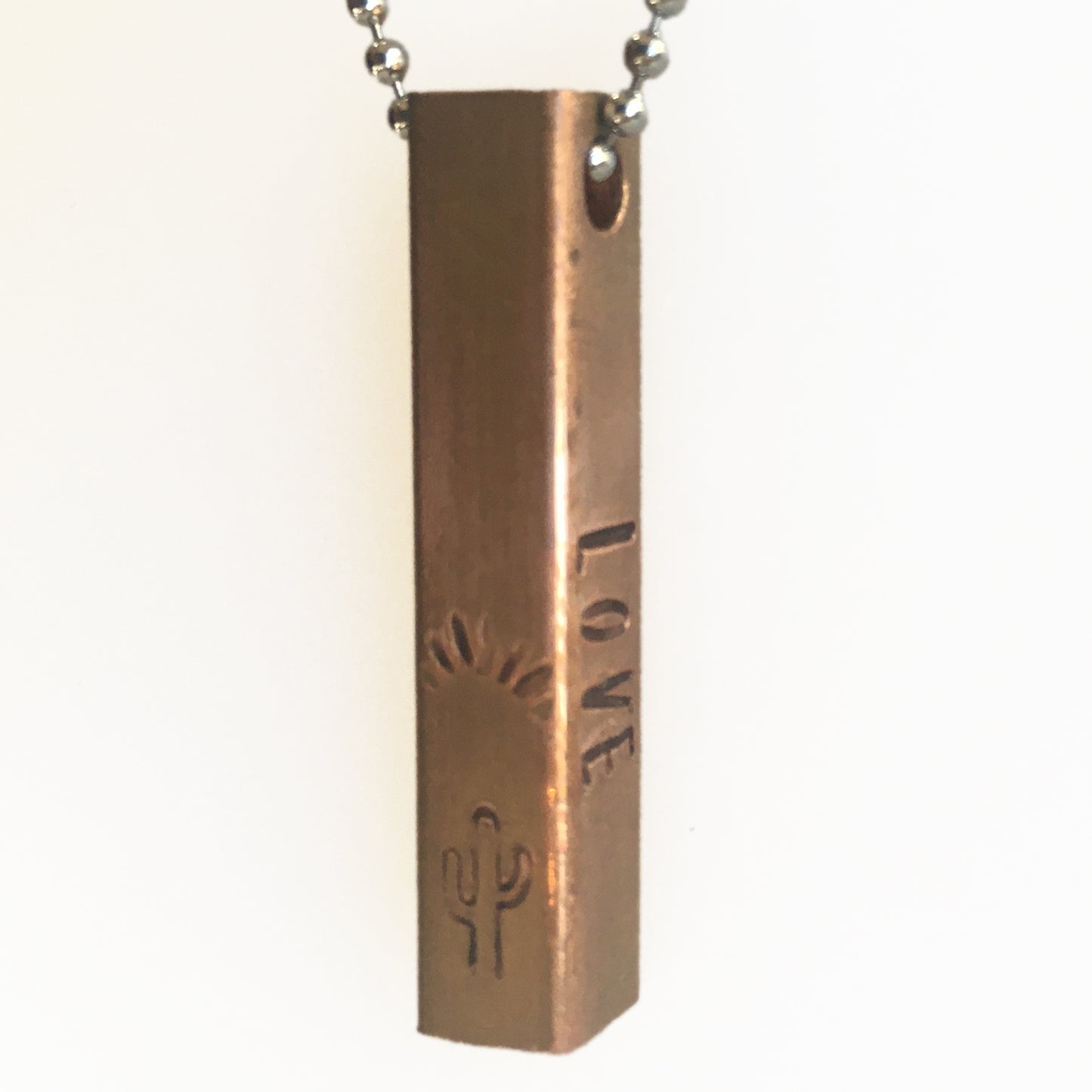 4 Sided Metal Bar Necklace