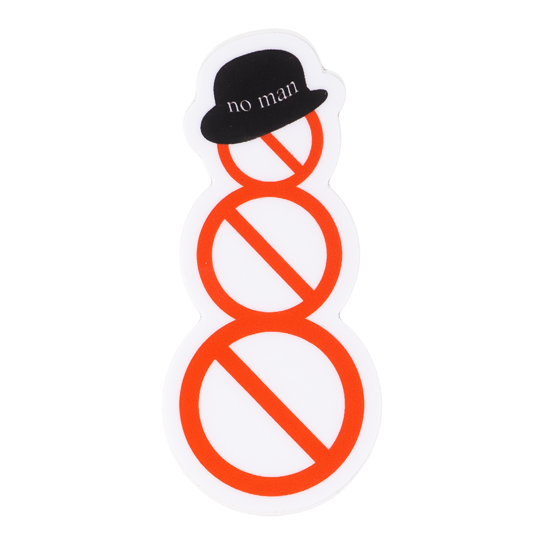 No-man snowman sticker