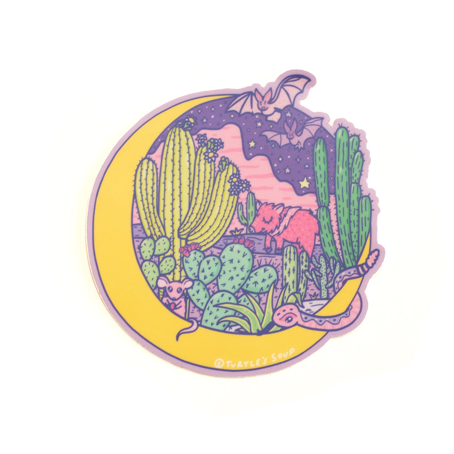 Desert Moon Vinyl Sticker