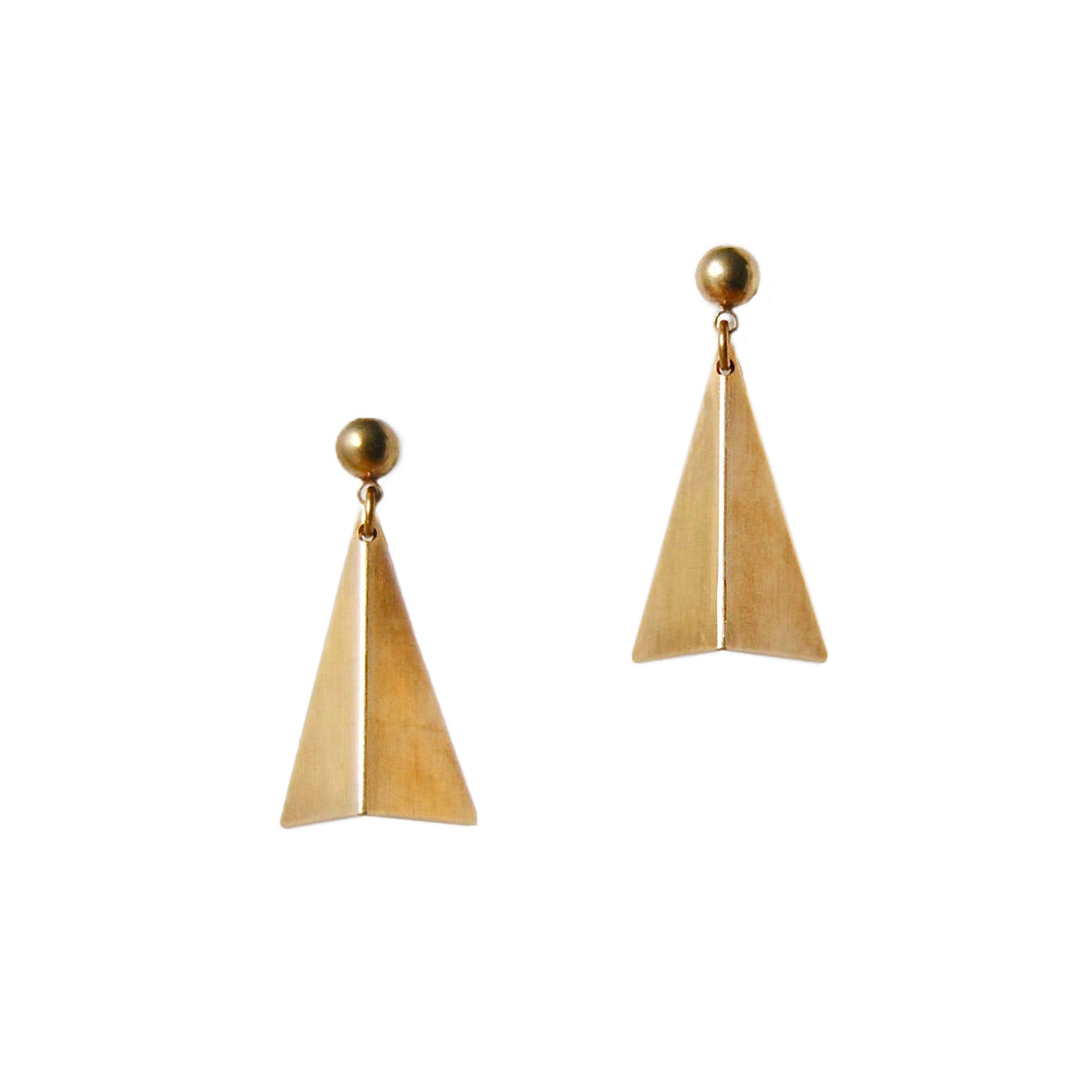 Folded Triangle Earrings