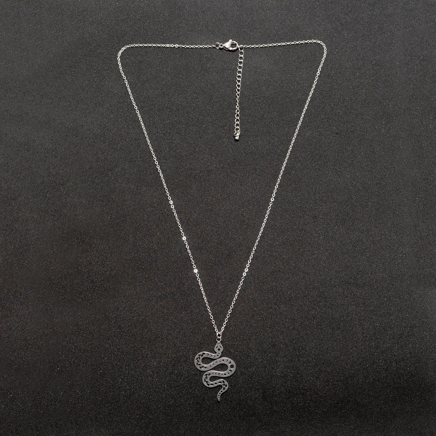 Moon Phases Snake Charm Necklace