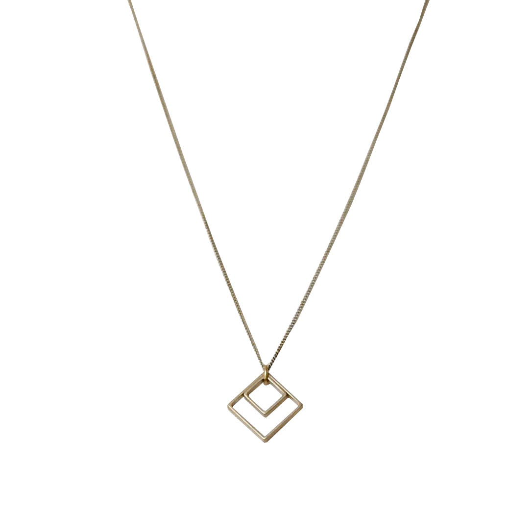 Paired Squares Necklace