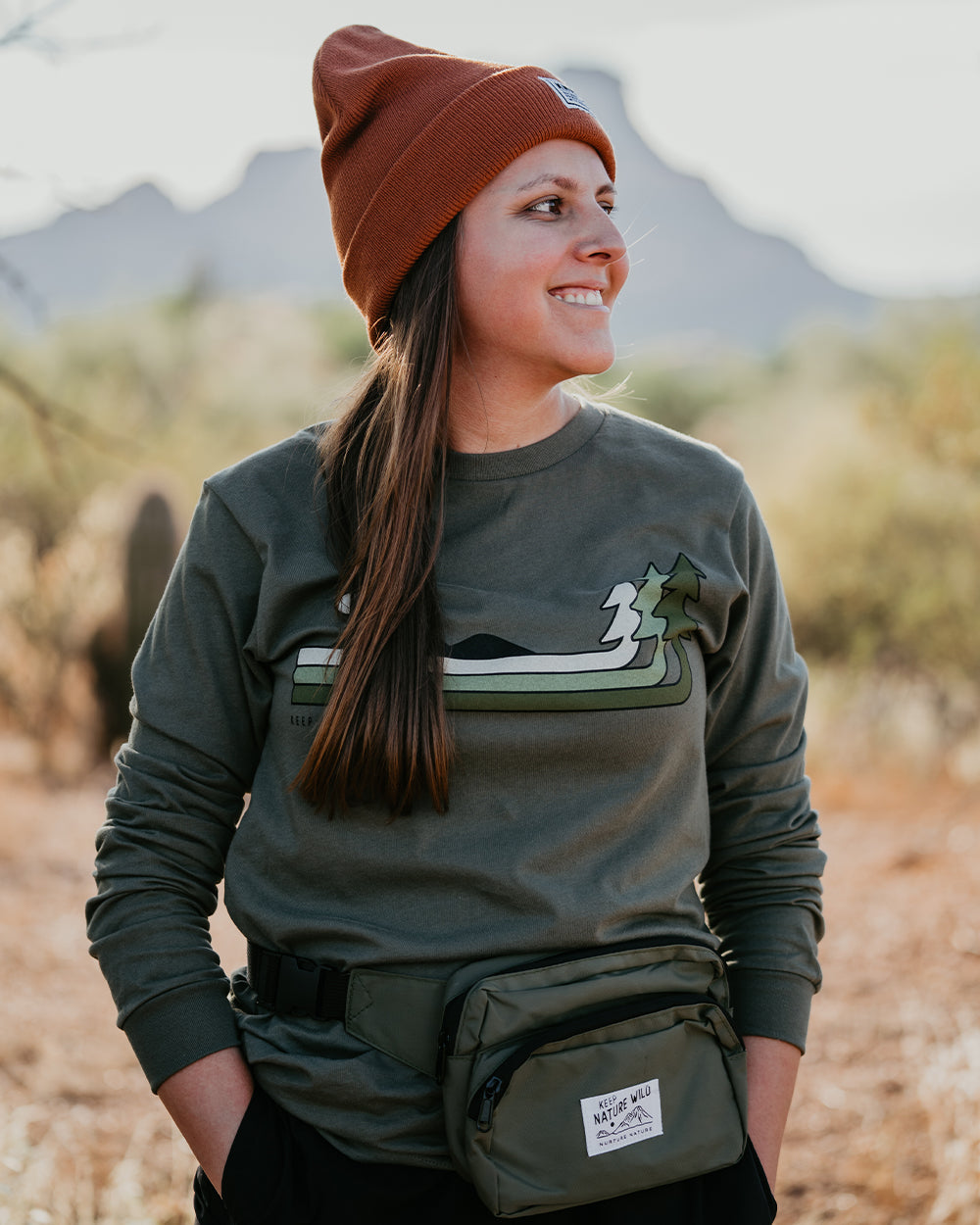 Retro Pines Unisex Long Sleeve Shirt