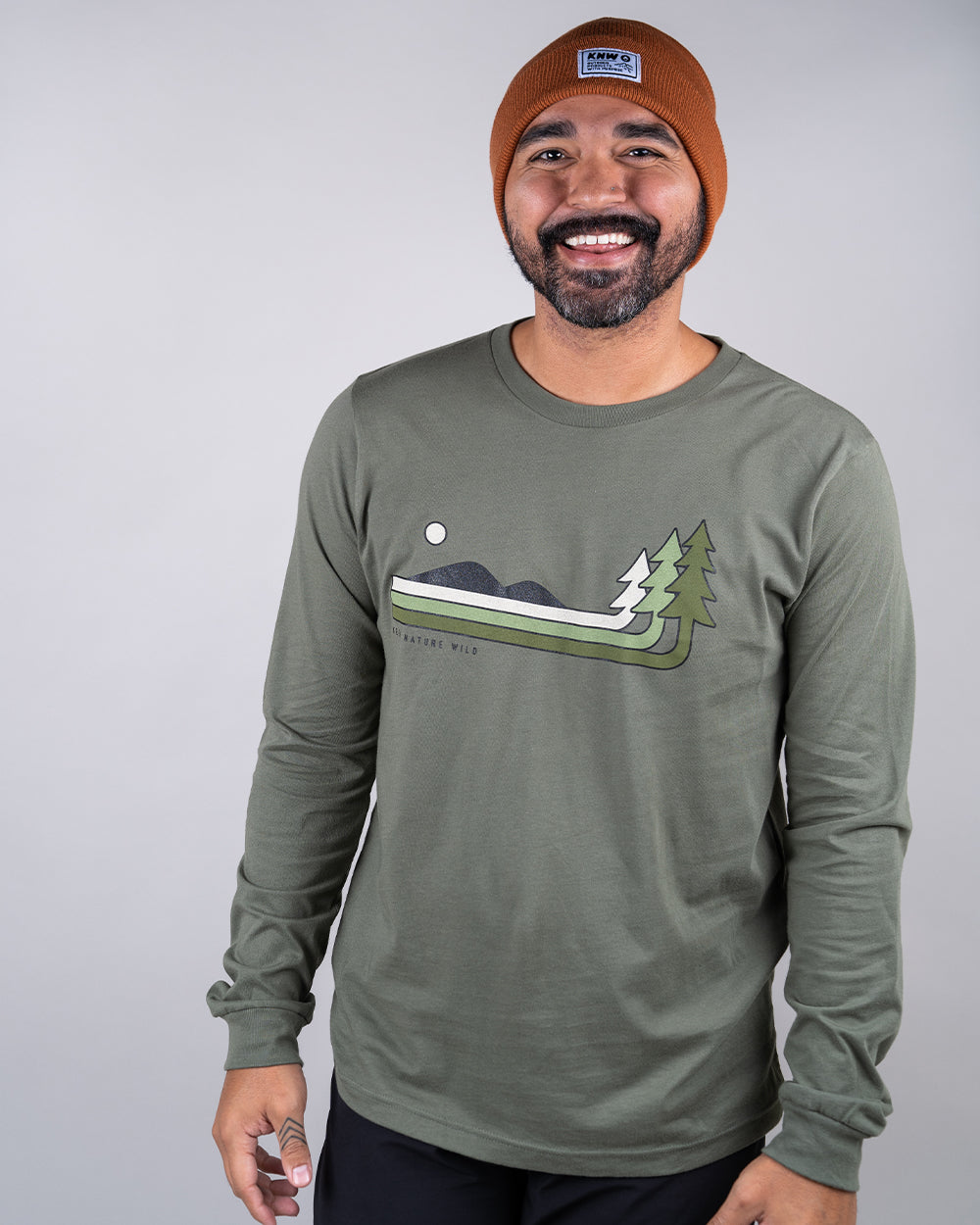 Retro Pines Unisex Long Sleeve Shirt