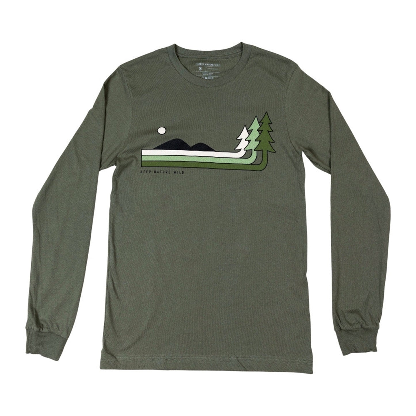 Retro Pines Unisex Long Sleeve Shirt
