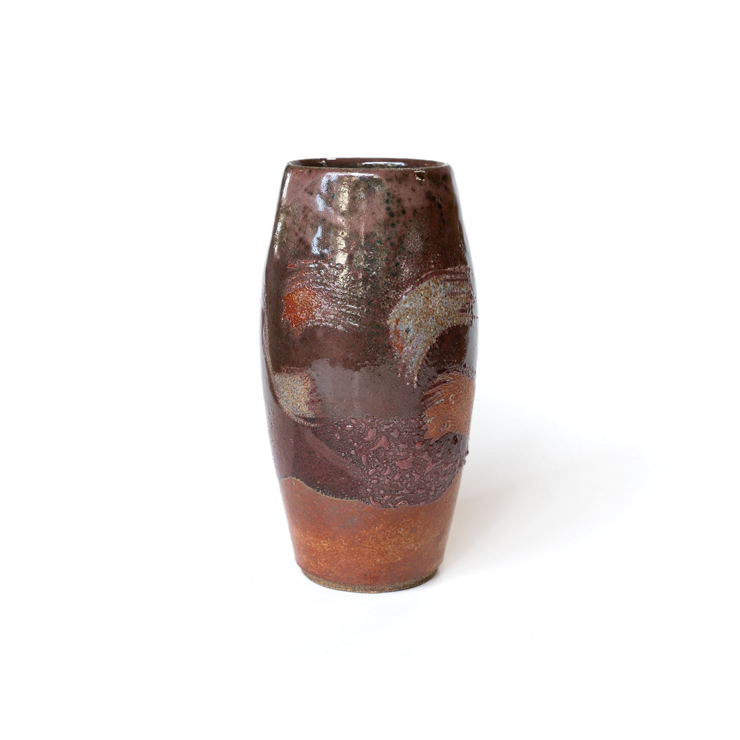 Rust and Maroon Handmade Vase
