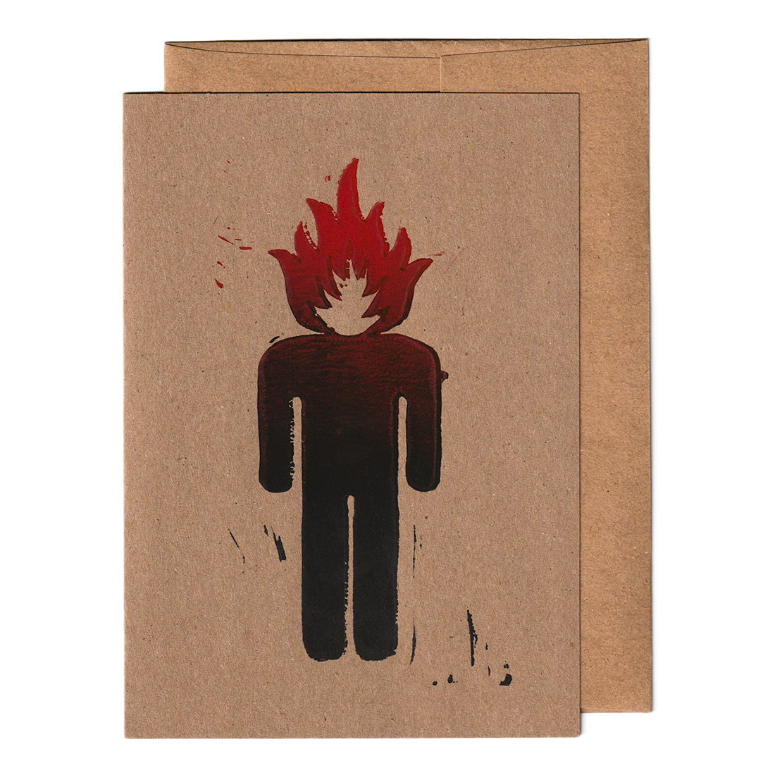 Head on fire print card