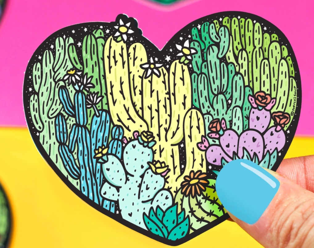 Cactus Love Vinyl Sticker