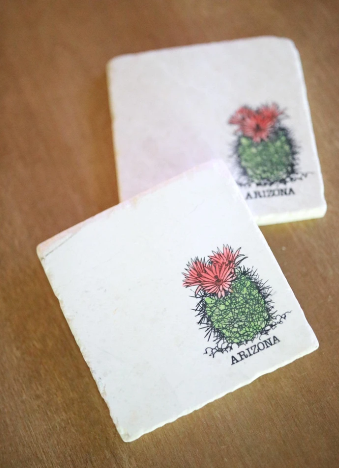 Vintage AZ Handmade Stone Coaster