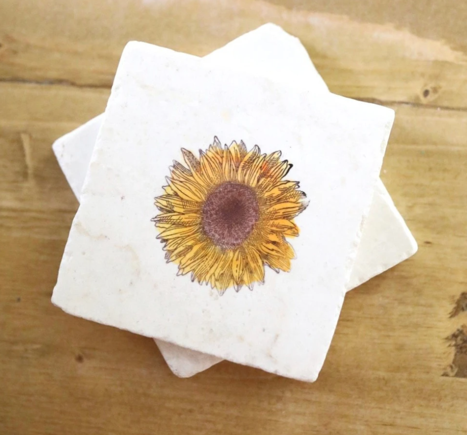 Sunflower AZ Handmade Stone Coaster