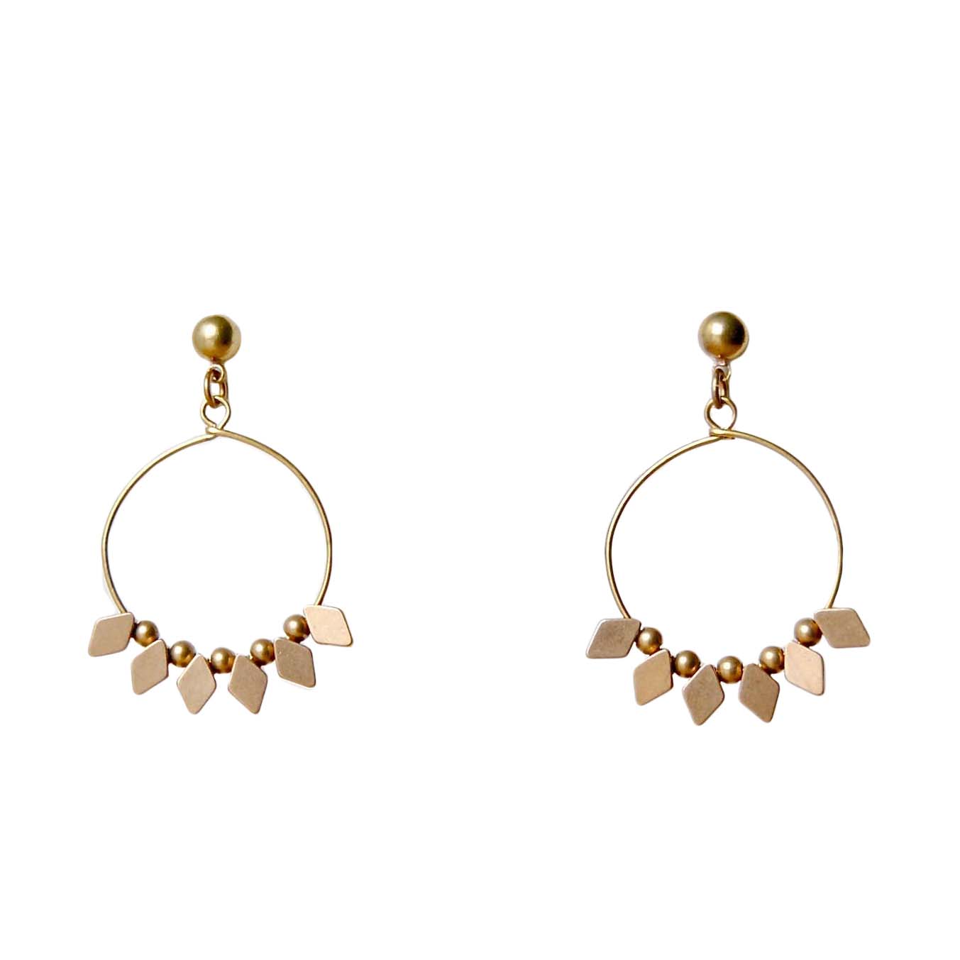 Small Darling Diamond Shapes Hoop Earrings