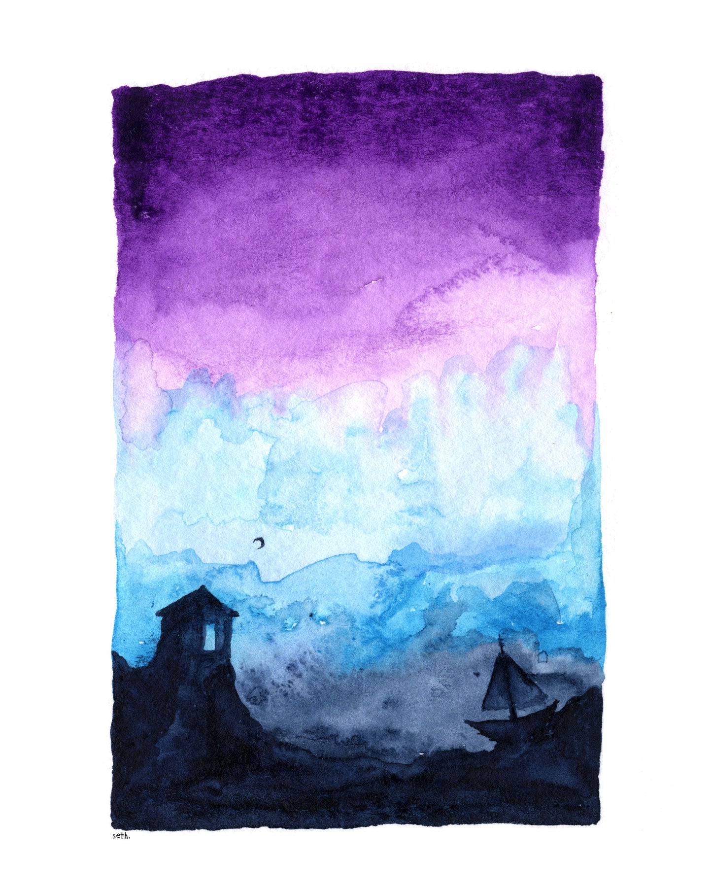 Where the Sky Meets the Water Meets the Land Print