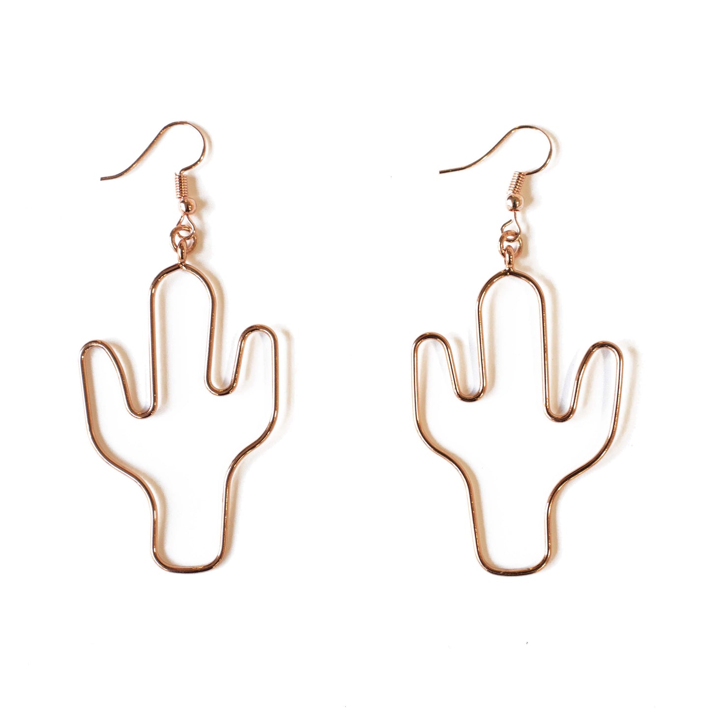 Rose Gold Cactus Earrings
