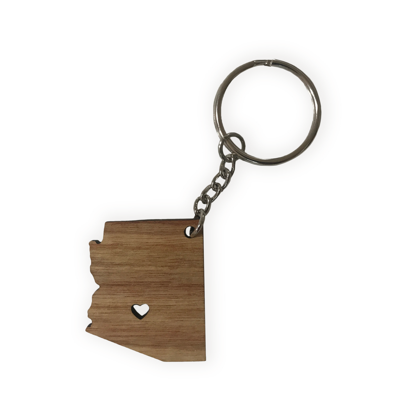 AZ shaped heart cut out keychain