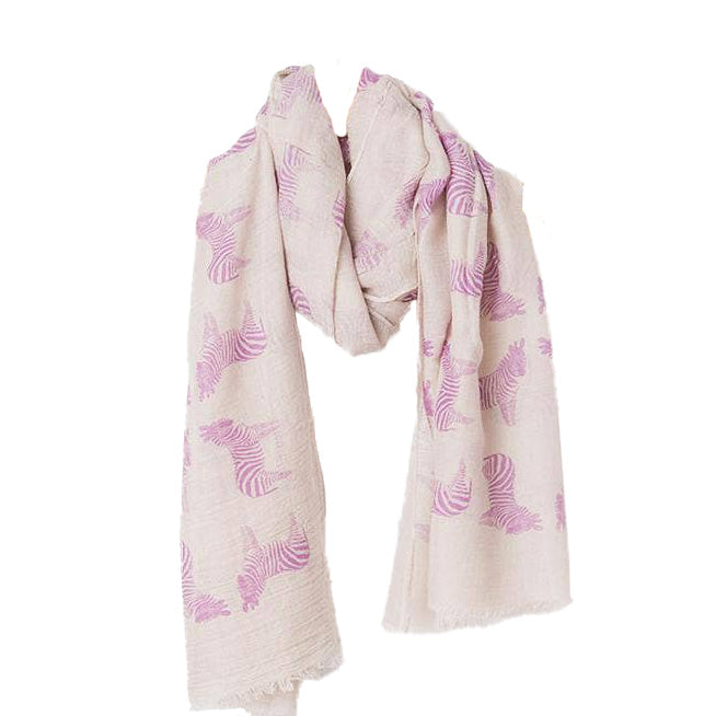 Cotton Zebra Scarf