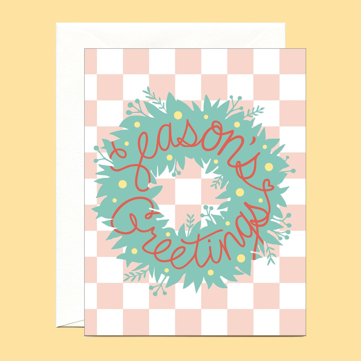 Checkered Holiday Cards - Variety Boxed Set of 8