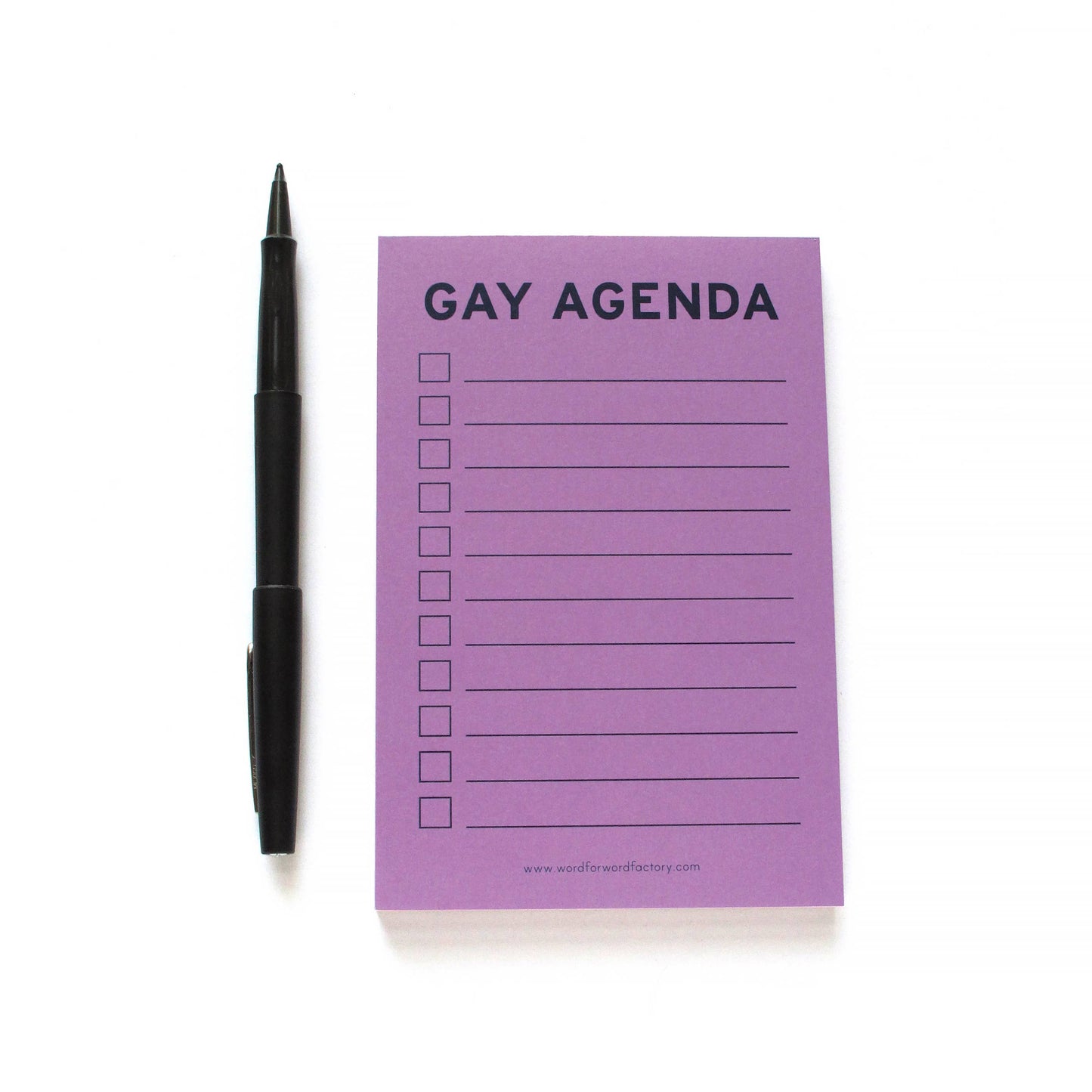 GAY AGENDA Notepad Checklist