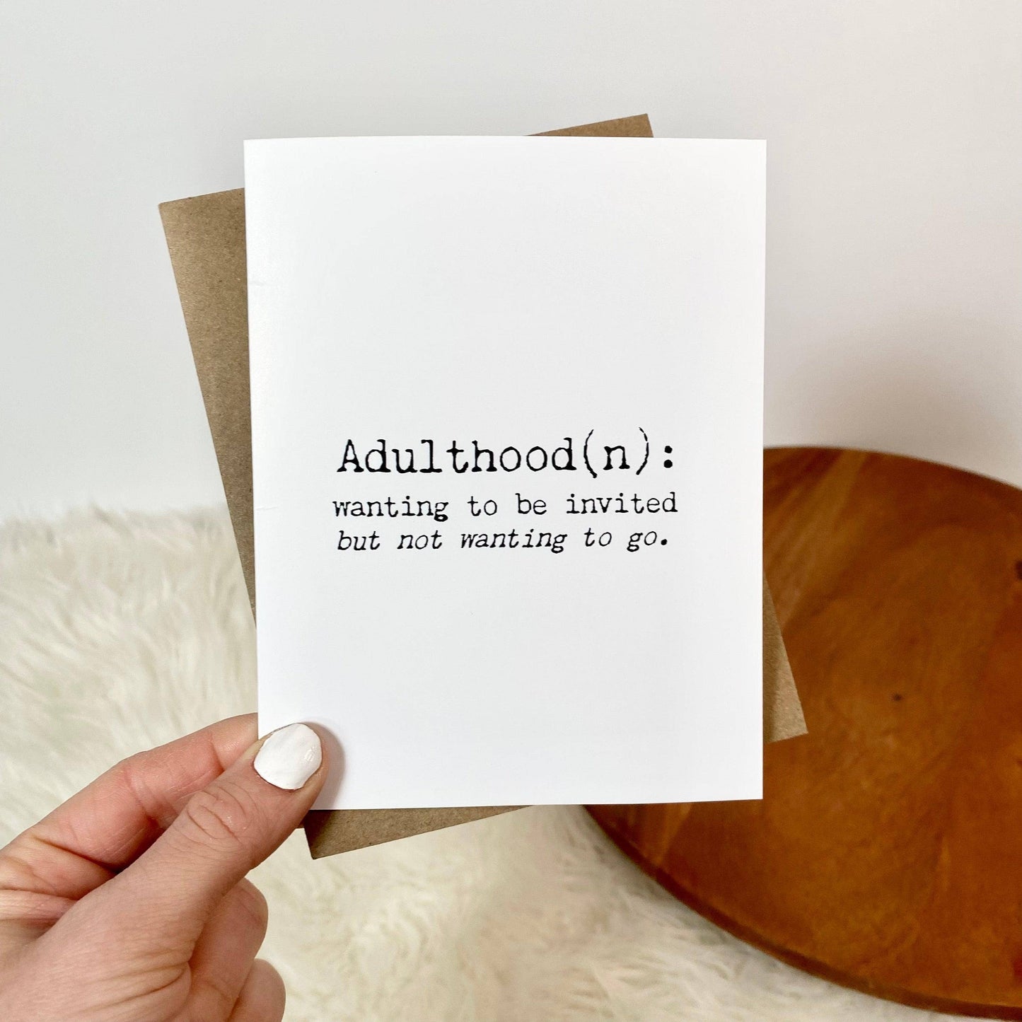 Definition Of Adulthood Birthday Card