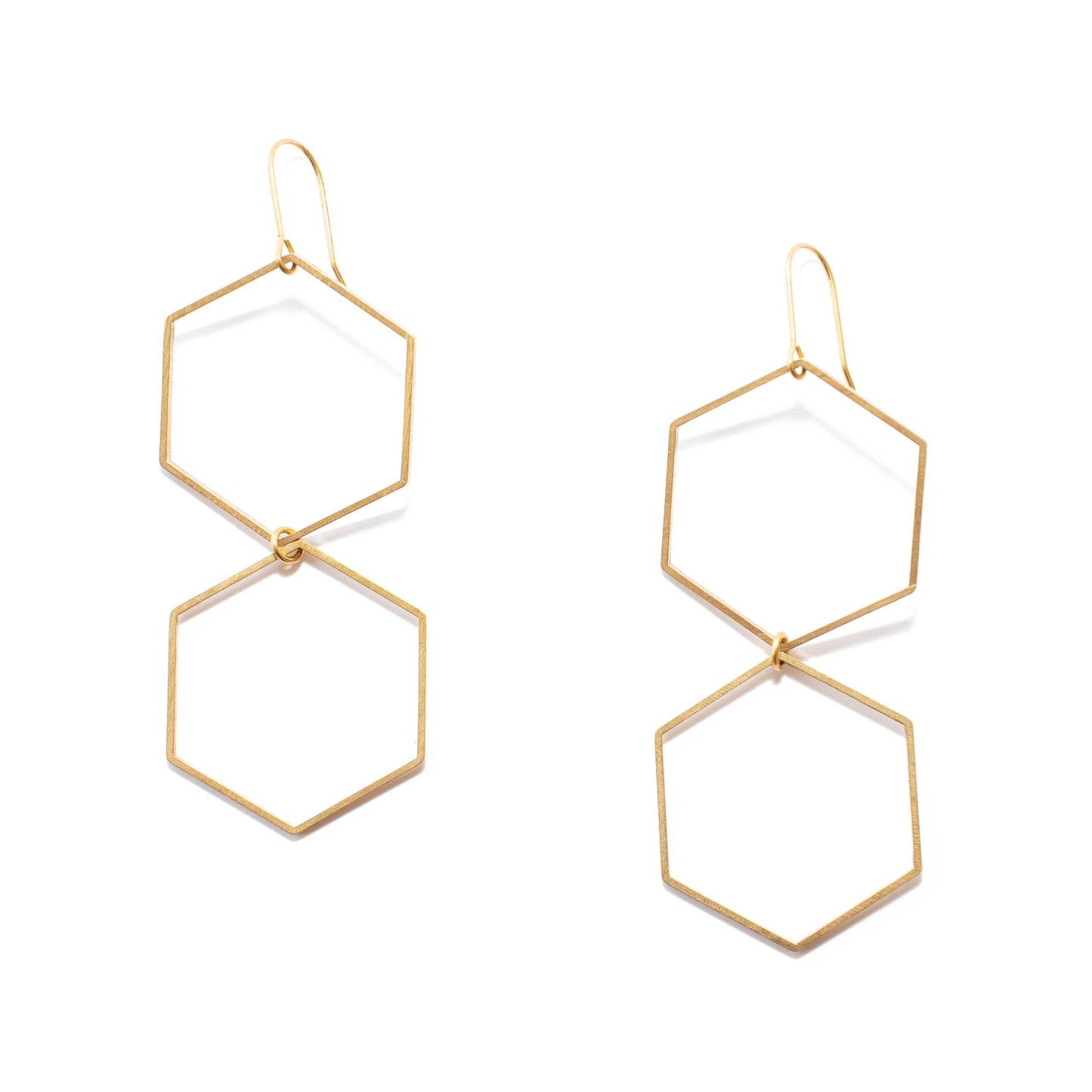 Double Hexagon Earrings