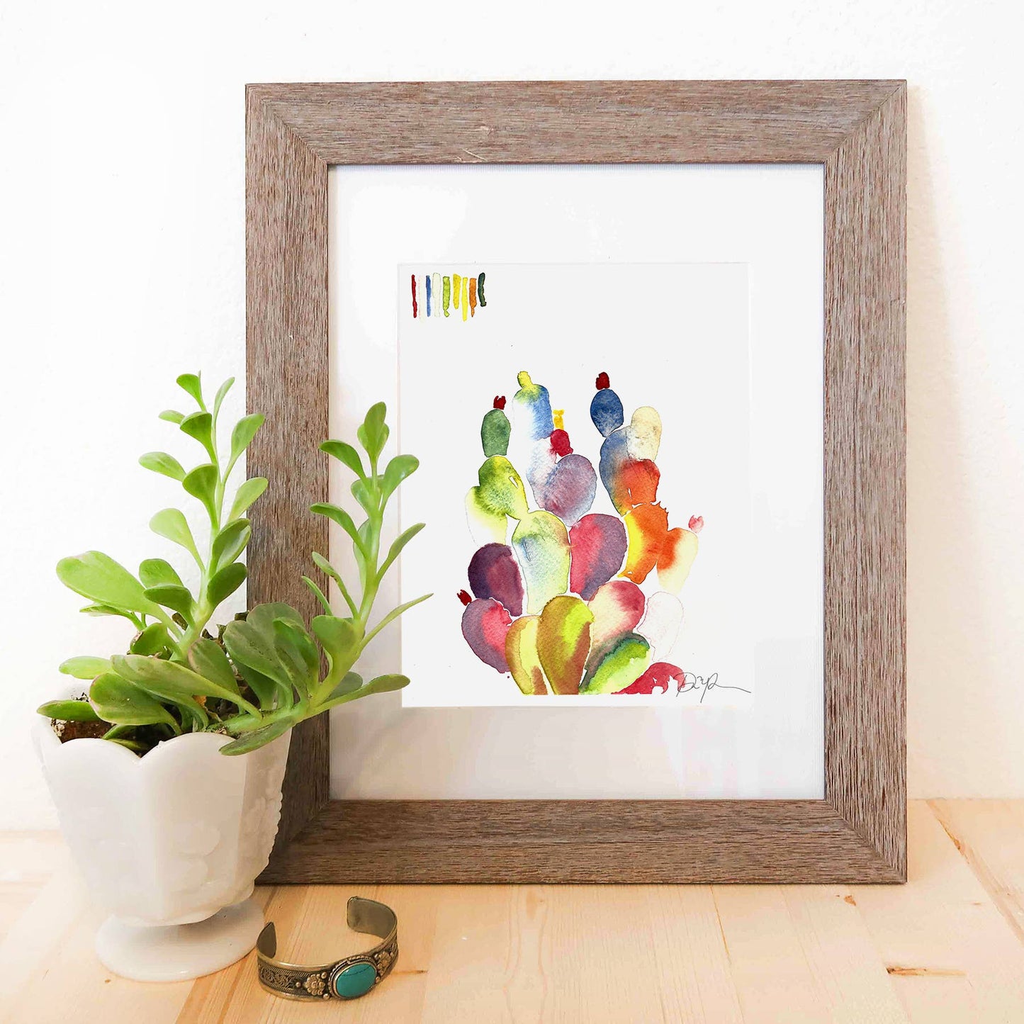 Technicolor Cacti Art Print