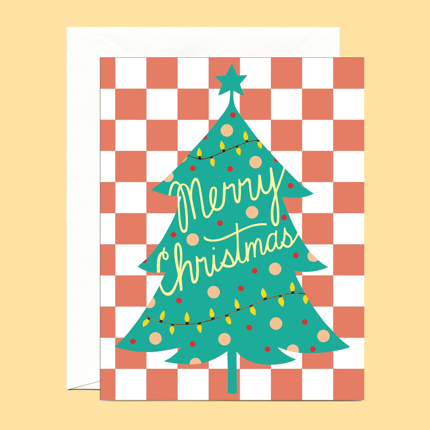 Checkered Holiday Cards - Variety Boxed Set of 8