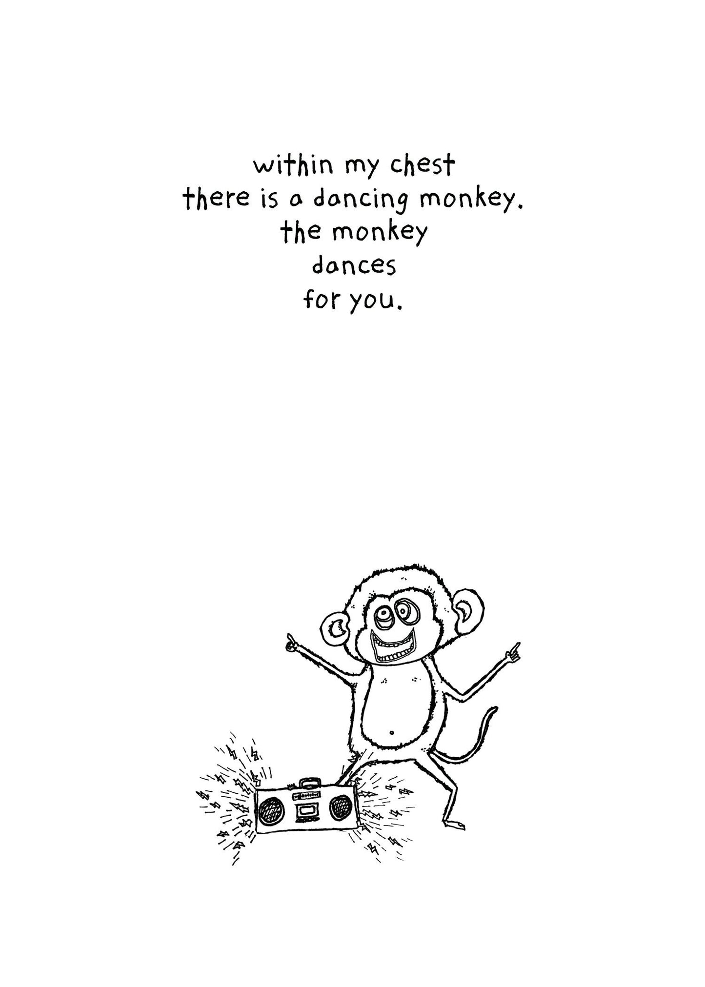 Dancing monkey Card