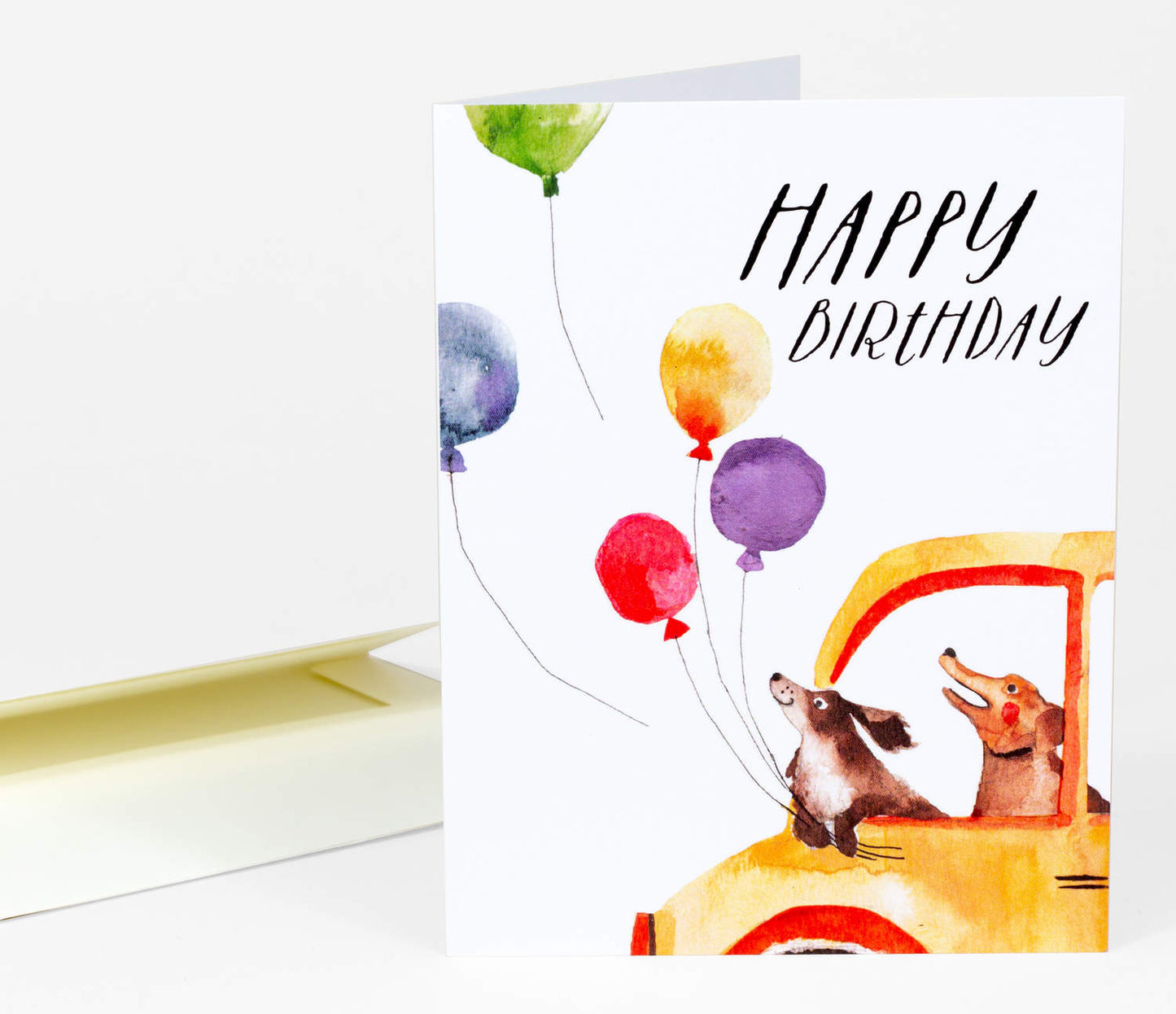 Dogs & Balloons Birthday Card