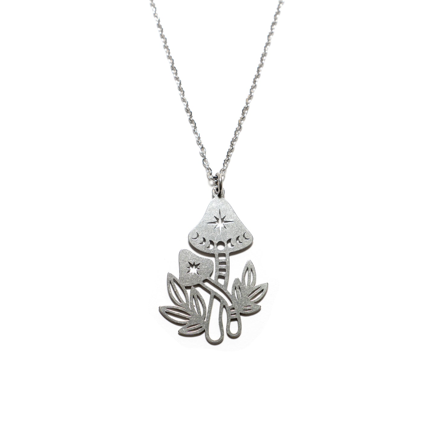 Magical Moon Mushrooms Charm Necklace