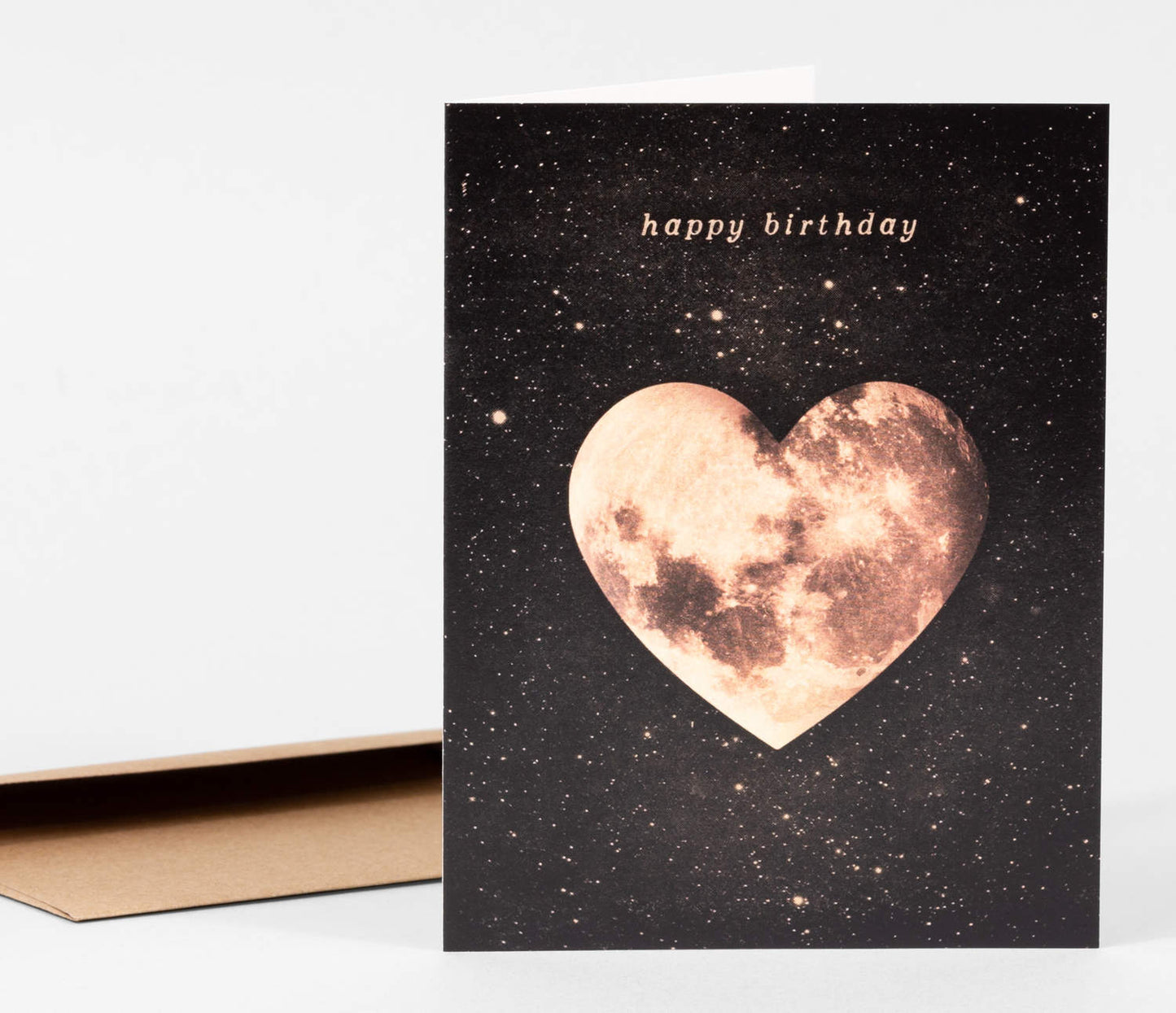 Happy Birthday Heart Moon Card
