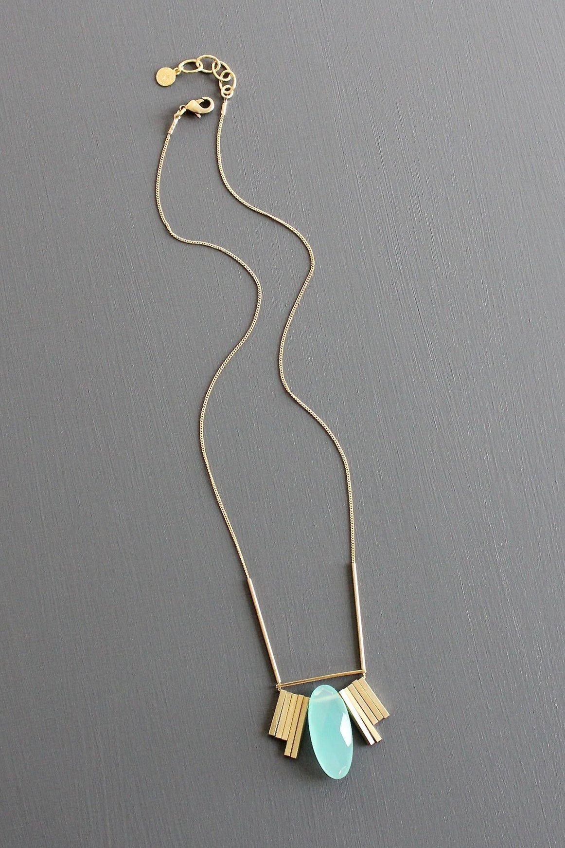 Aquamarine Art Deco Necklace