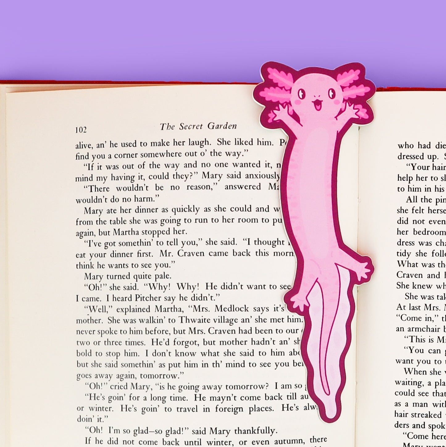 Wiggly Axolotl Bookmark