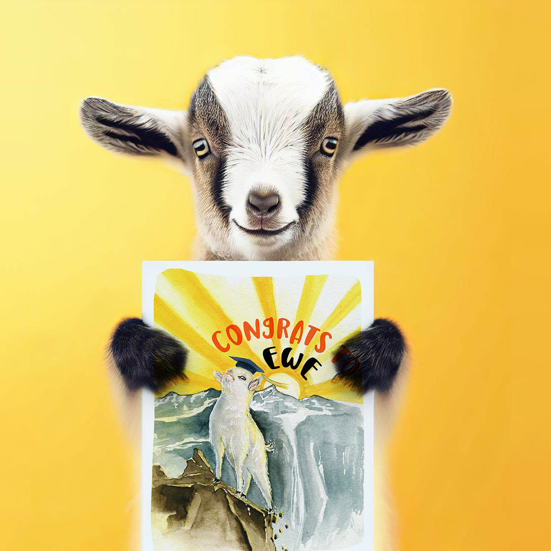 Smug Goat Grad Card
