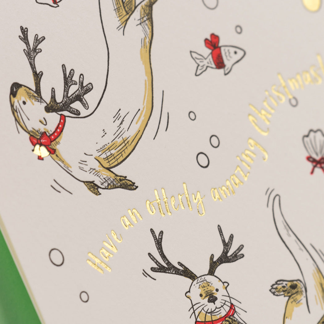 Holiday Otters Card