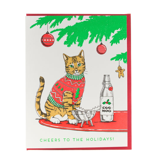 Christmas Sweater Cat Card
