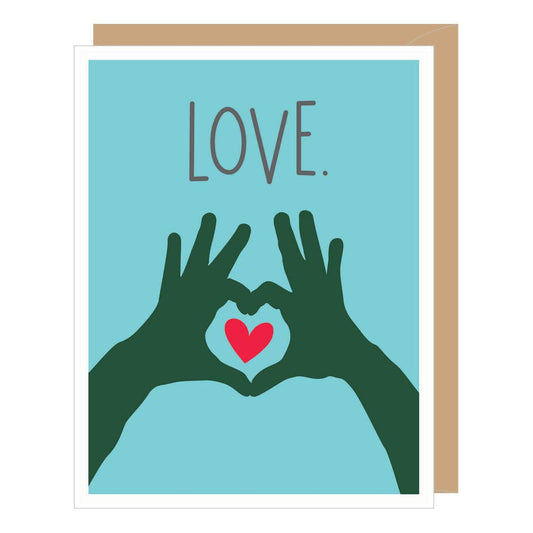 Heart Hands Love Card