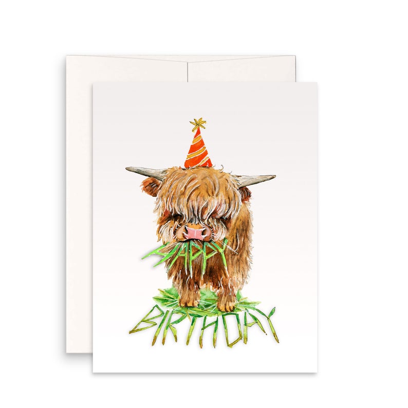 Herbivore Cow Birthday Card