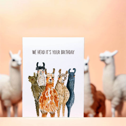 Llamas Friends Herd Birthday Card