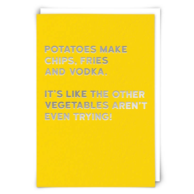 Potatoes Greetings Card
