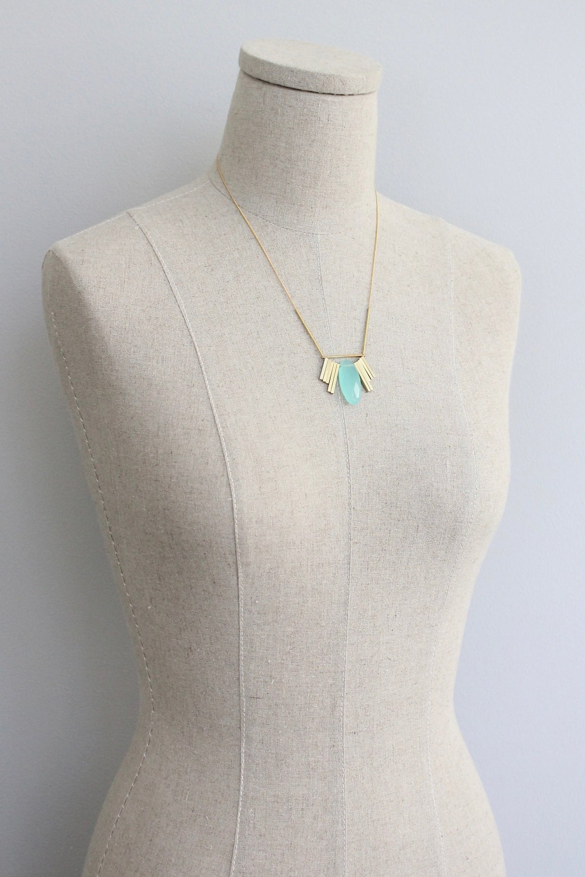 Aquamarine Art Deco Necklace