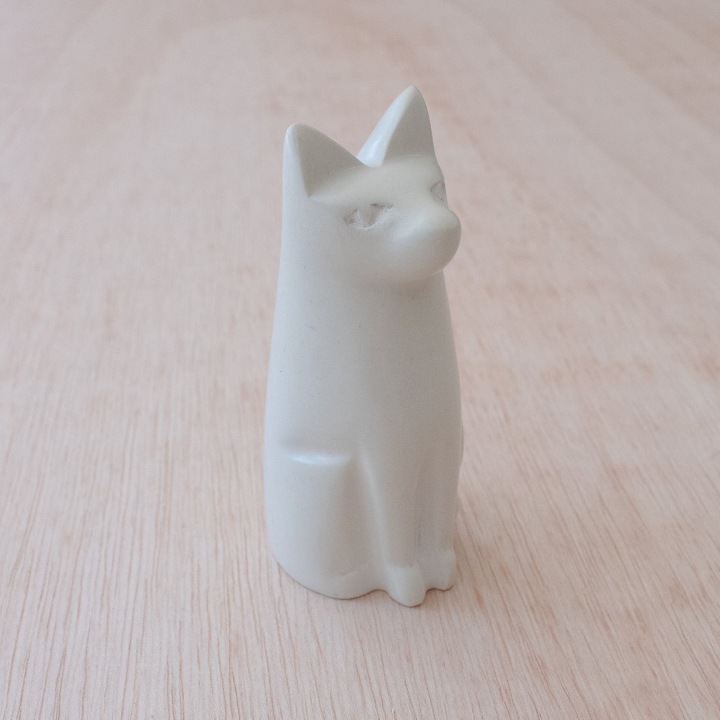 Carved Sitting Cat Statue