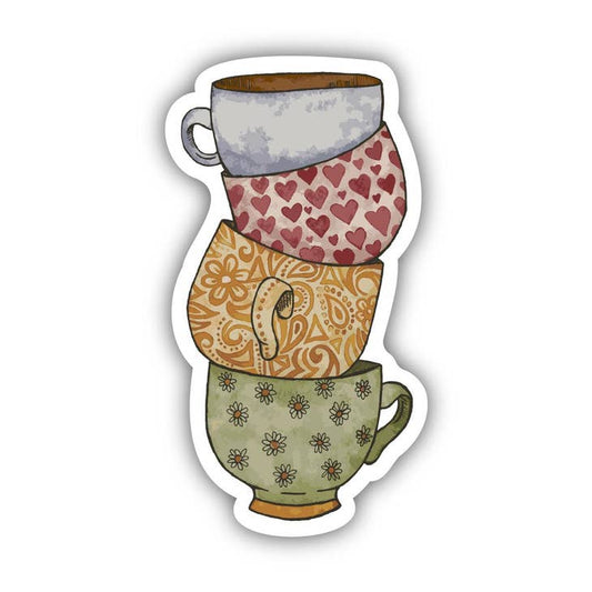 Coffee Mug Tower Coffee Sticker