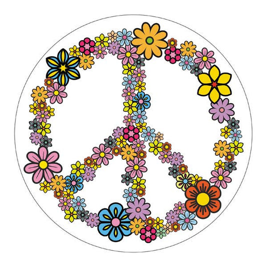 Peace Flowers Vinyl Sticker